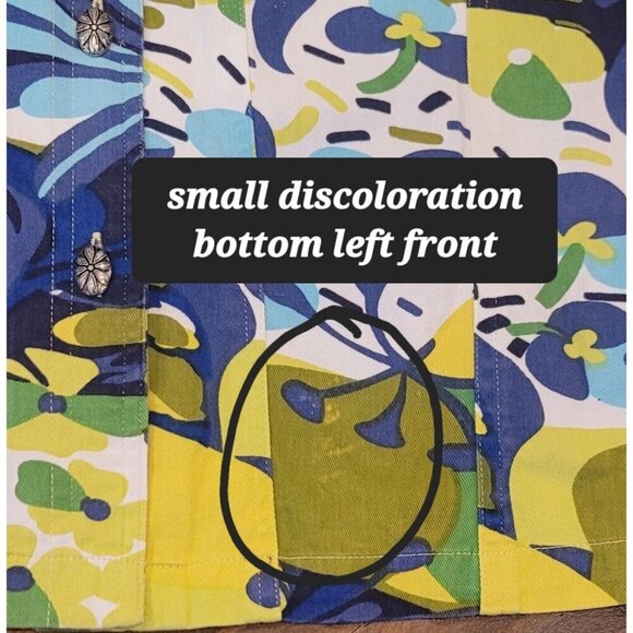 Choices Jacket Blouse Colorful Floral Long Sleeve Button-Up Collared Size Small - Picture 7 of 11